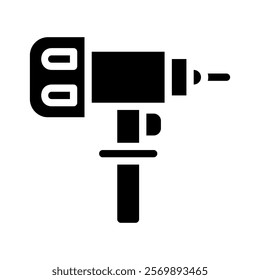 Electric drill icon. Concept of construction, repair, and maintenance.