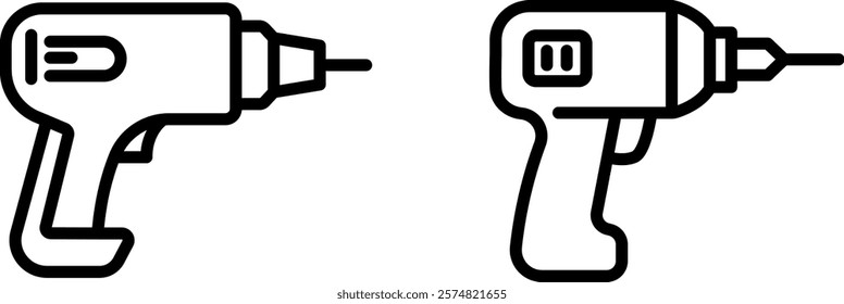 "Electric Drill Icon for Drilling and Construction"