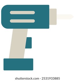 electric drill icon with flat style
