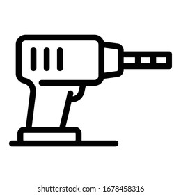 Icono de taladro eléctrico. Icono de vector de taladro eléctrico de contorno para diseño web aislado en fondo blanco