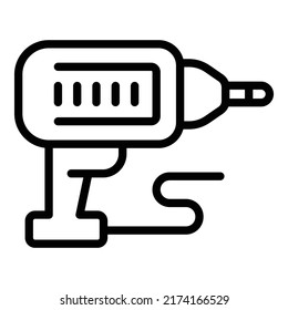 Electric Drill Icon Outline Vector. Remodeling Home. Repair House