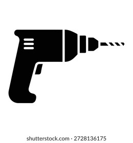 Icono de taladro eléctrico representa una poderosa herramienta utilizada para la construcción, reparación y proyectos de bricolaje.