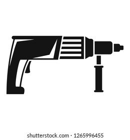 Electric drill icon. Simple illustration of electric drill vector icon for web design isolated on white background