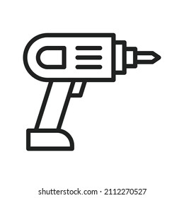Imagen vectorial de icono de Perforación Eléctrica. También se puede usar para Fitness físico. Adecuado para aplicaciones móviles, aplicaciones web y medios impresos.