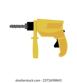 Electric drill on white background
