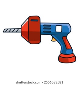Electric drill on white background