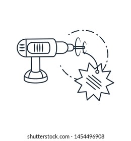 electric drill tool with price tag hanging
