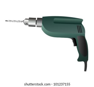 Electric drill, vector