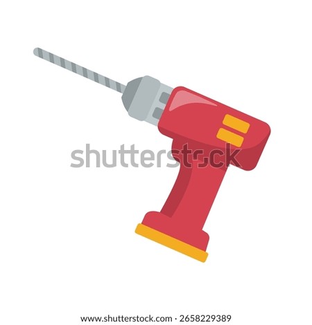 Electric drill vector clip art for DIY projects, construction tools, and home repair. Power drill icon