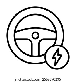 Electric Drive icon line vector illustration