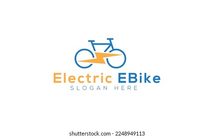 Electric E Bike Logo Design Or Electric Cycle Minimal Logo Design.