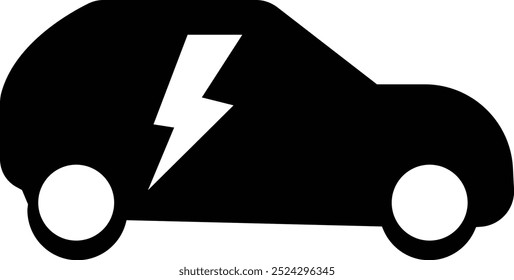 Iconos eléctricos del vector del coche del eco, aislados en fondo transparente. Estación de carga. concepto de transporte ecológico eléctrico. Icono plano eléctrico del coche del cable eléctrico del automóvil usado como Web, móvil, ui