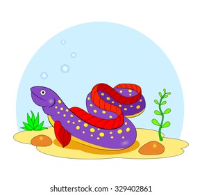 Electric eel cartoon.