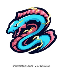 electric eel cartoon mascot logo design