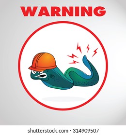 Electric eel on a nice background, vector art illustration eps10