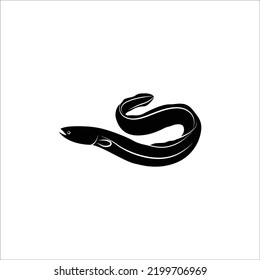 Electric eel sea fish icon