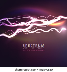 electric effect with lightning bolts energy background