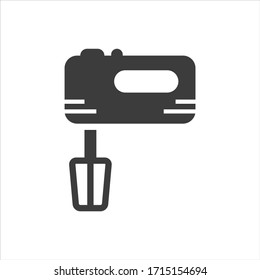 Electric Egg Beater Icon On White Background