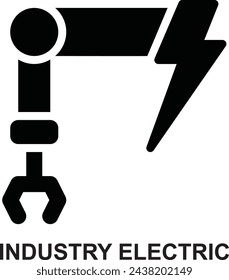 electric, electricity, electrical, electrification, power source, energy source expanded solid or glyph style icon for web mobile app presentation printing