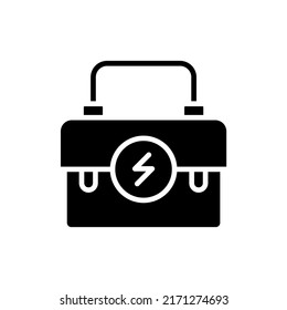 Icono de elemento eléctrico aislado en fondo blanco