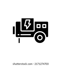 Icono de elemento eléctrico aislado en fondo blanco