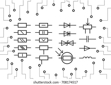 Electric Elements Stock Vector (Royalty Free) 708174517 | Shutterstock