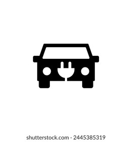 Electric Energy Car flat vector icon. Simple solid symbol isolated on white background