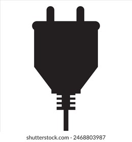 Electric or energy connection icon vector . Electric socket with a plug. Electric plug icon on a white background. vector illustration.