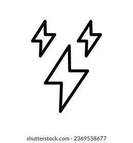 Electric Energy icon isolate white background stock illustration.