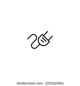 electric energy icon or logo isolated on white background