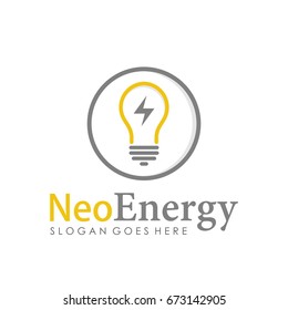 Electric energy logo design vector