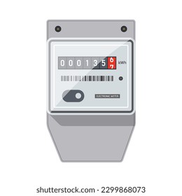 Electric energy meter. power supply meter. illustrator vector.