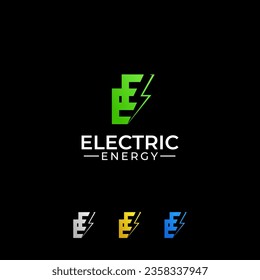 Electric Energy Monogram Logo Design