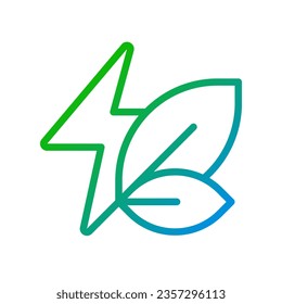 Electric energy pixel perfect gradient linear vector icon. Eco friendly power source. Electricity generation. Thin line color symbol. Modern style pictogram. Vector isolated outline drawing
