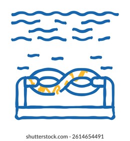 electric energy underwater tidal power plant doodle icon sketch vector. electric energy underwater tidal power plant sign. isolated symbol illustration