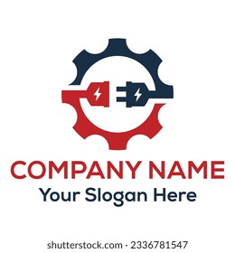 Reparación del motor eléctrico diseño de iconos del logotipo modificable