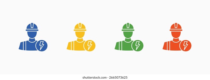 Electric Engineering Icon Set Color Multiple Style Collection