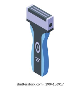 Elektrisches Epilatorsymbol. Isometrisch aus E-epilator, Vektorsymbol für Webdesign einzeln auf weißem Hintergrund