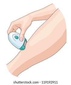 Elektrischer Epilator. Vektorgrafik.