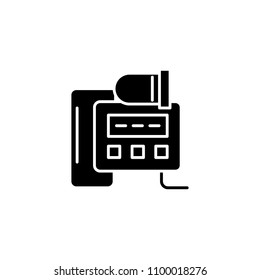 Electric equipment black icon concept. Electric equipment flat  vector symbol, sign, illustration.