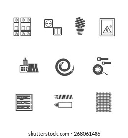 Electric equipment icons set. Pixel Perfect Flat Icons