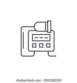 Electric equipment linear icon concept. Electric equipment line vector sign, symbol, illustration.