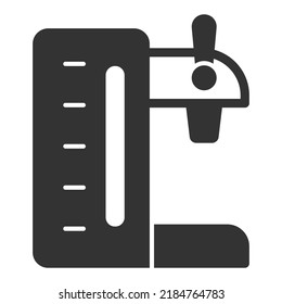 Electric espresso coffee machine - icon, illustration on white background, glyph style