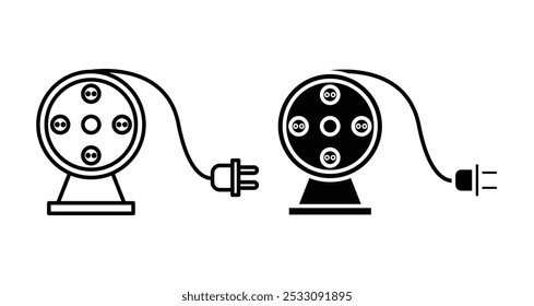 Electric Extension Cord icon line style. EPS10