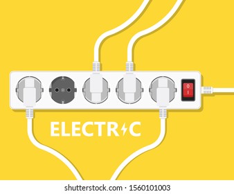 Electric extension cord Illustration Vector