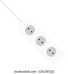 Electric extension cord. Vector illustration. 