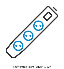 Electric Extension Icon. Editable Bold Outline With Color Fill Design. Vector Illustration.