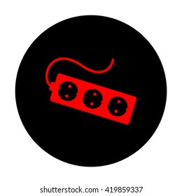 Electric extension plug icon