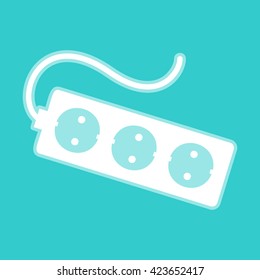 Electric extension, electric plug icon