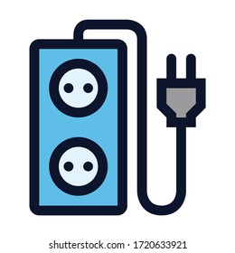 Extensión eléctrica. Icono de color del vector simple.